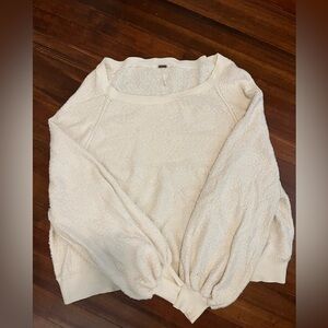Cream Textured Sweater